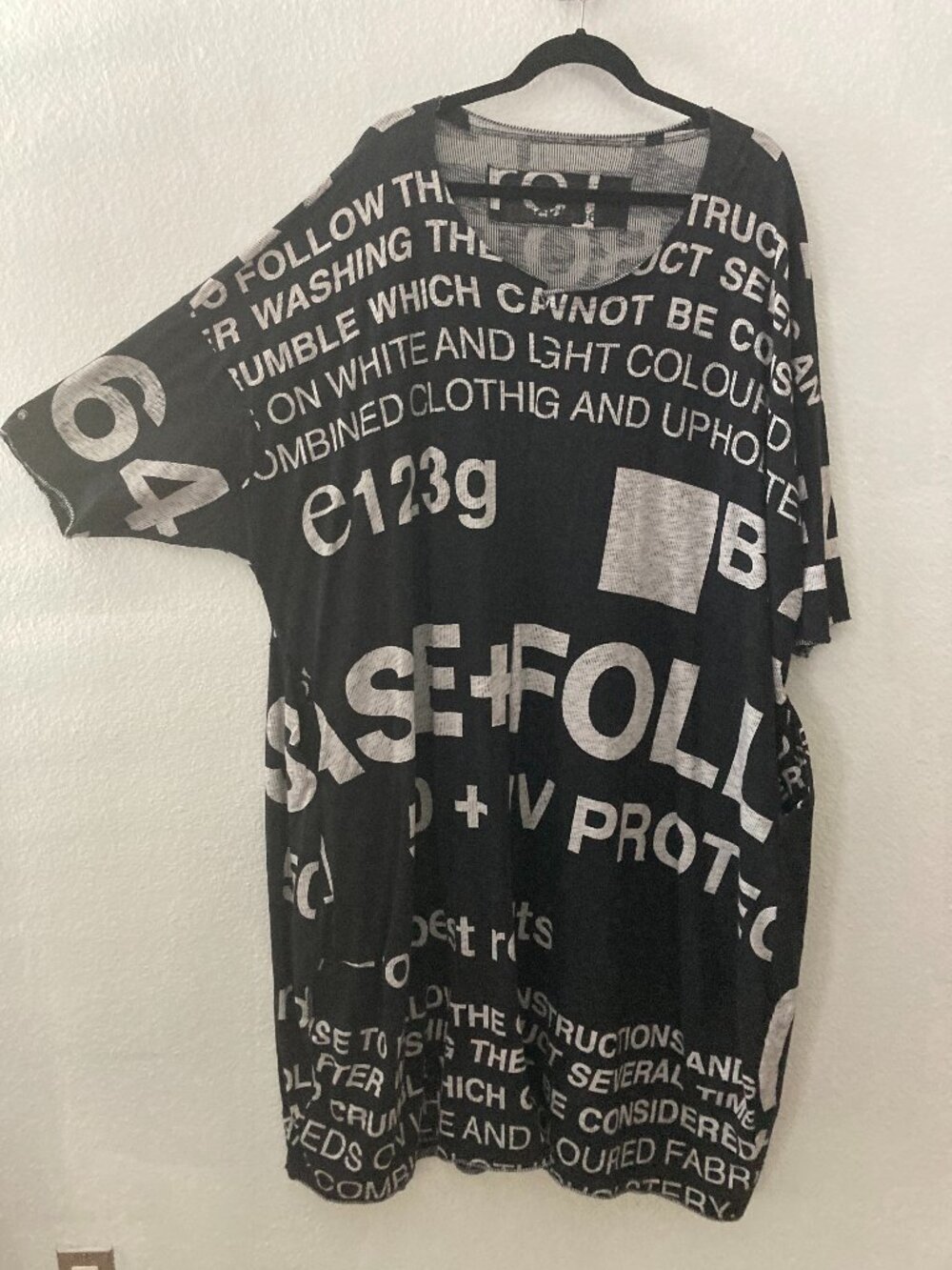 NEW RUNDHOLZ BLACK LABEL ALPHABET B/W DRESS OSFA